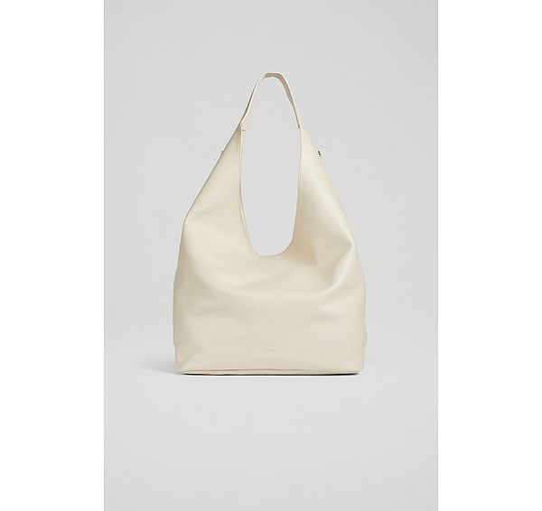 l.k. bennett Soula Cream Leather Slouchy Shoulder Bag