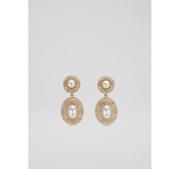l.k. bennett Valerie Gold Crystal Plating Stud Earring