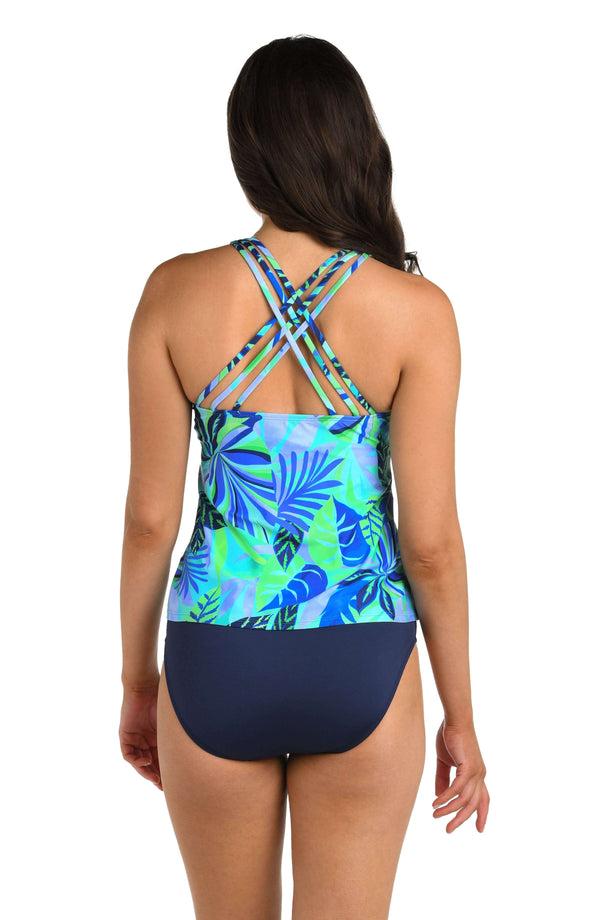 La Blanca 24th & Ocean Aegean Tropics Underwire Crossback Tankini Top - FINAL SALE