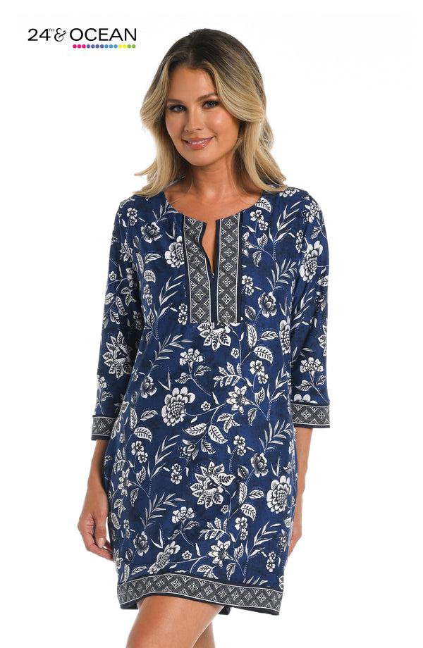 la blanca 24th & Ocean Bali Batik Shift Dress Cover Up - FINAL SALE