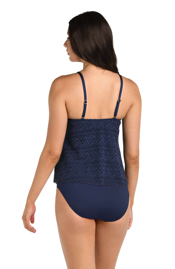 La Blanca 24th & Ocean Cecily Crochet Wrap Tankini Top - FINAL SALE