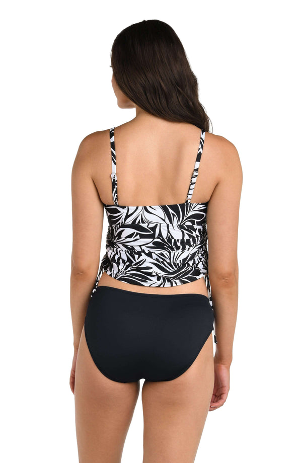 La Blanca 24th & Ocean Floating Palms Side Shirred Tankini Top - FINAL SALE