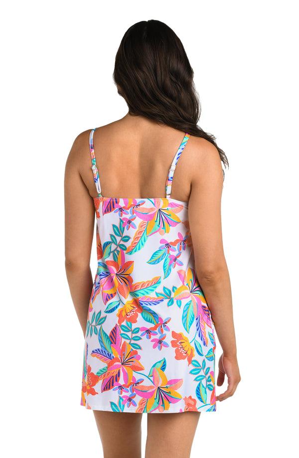 La Blanca 24th & Ocean Francesca Tropical High Neck Shift Dress Cover Up - FINAL SALE