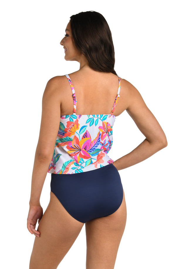 La Blanca 24th & Ocean Francesca Tropical Two Tiered Tankini Top - FINAL SALE