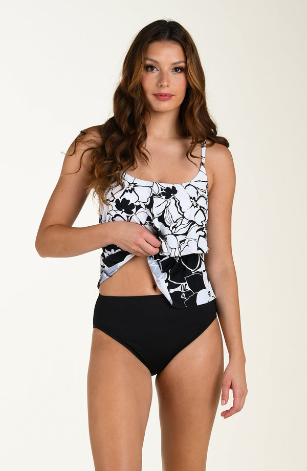 La Blanca 24th & Ocean Mallorca Two Tiered Tankini Top