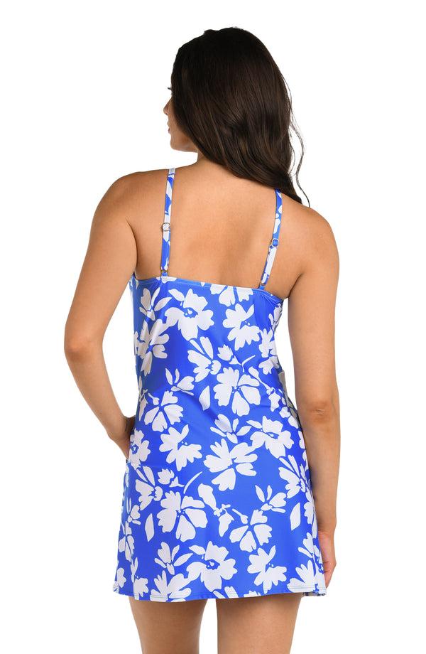 La Blanca 24th & Ocean Marseille Floral High Neck Shift Dress Cover Up - FINAL SALE