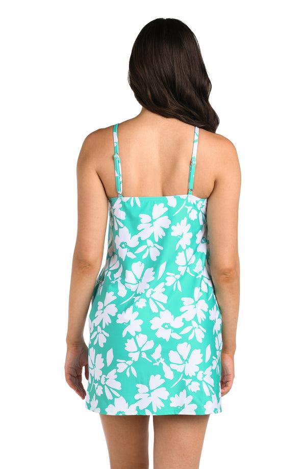 La Blanca 24th & Ocean Marseille Floral High Neck Shift Dress Cover Up - FINAL SALE