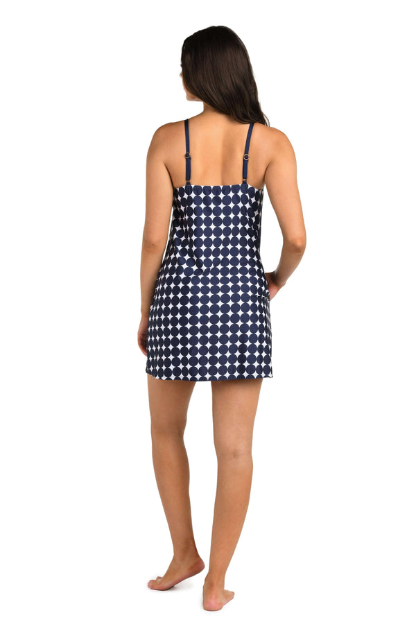 La Blanca 24th & Ocean Mod Illusions High Neck Shift Dress Cover Up - FINAL SALE