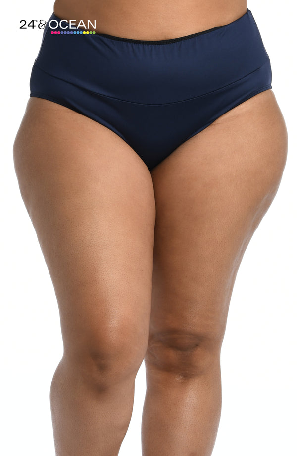 La Blanca 24th & Ocean Solids High Waist Bottom - FINAL SALE