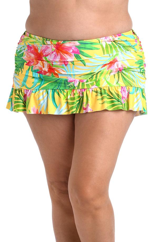 La Blanca Calypso Bloom Ruffle Skirted Bottom - FINAL SALE