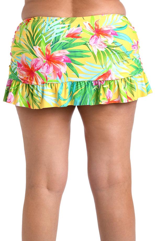 La Blanca Calypso Bloom Ruffle Skirted Bottom - FINAL SALE
