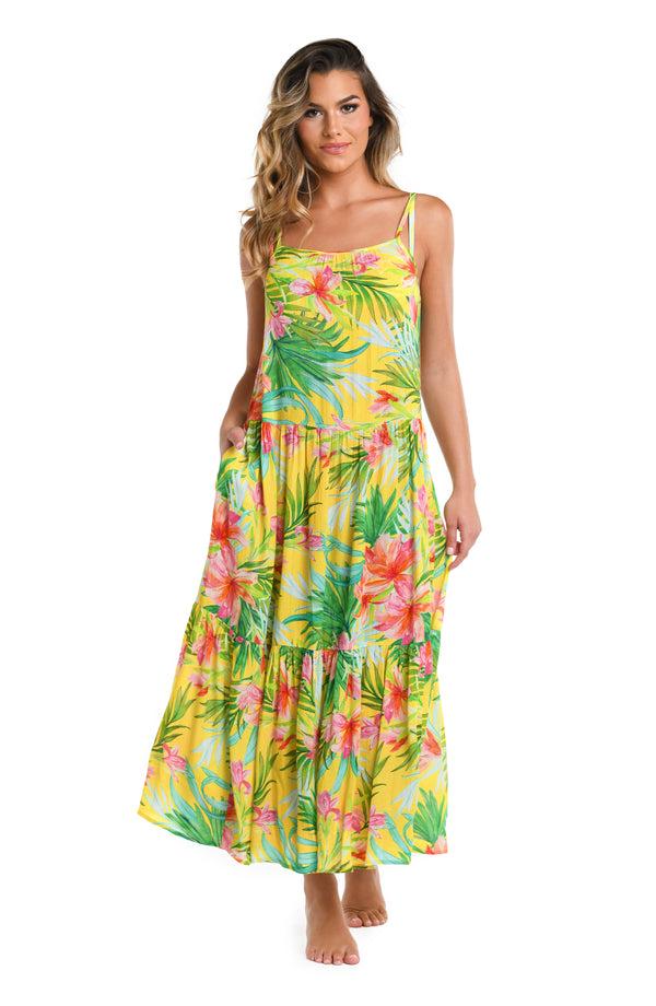 La Blanca Calypso Bloom Tiered Maxi Dress - FINAL SALE