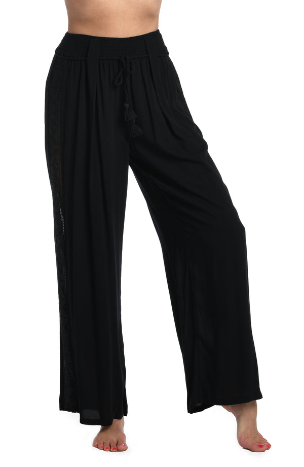La Blanca Coastal Covers Palazzo Pant - Black - FINAL SALE