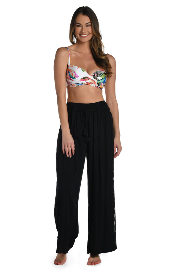 la blanca Coastal Covers Palazzo Pant - Black - FINAL SALE