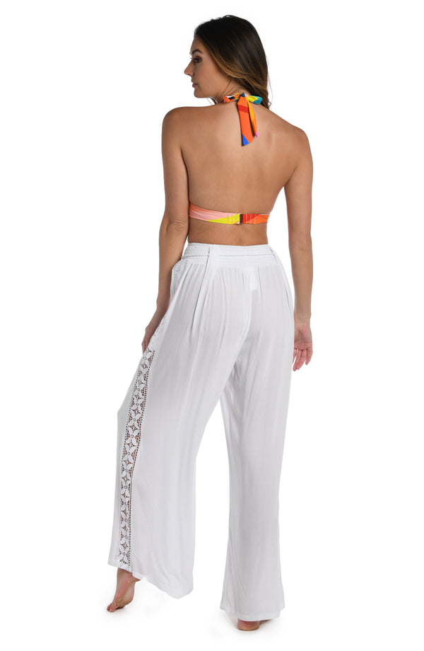 La Blanca Coastal Covers Palazzo Pant - White - FINAL SALE