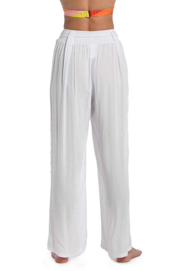 La Blanca Coastal Covers Palazzo Pant - White - FINAL SALE
