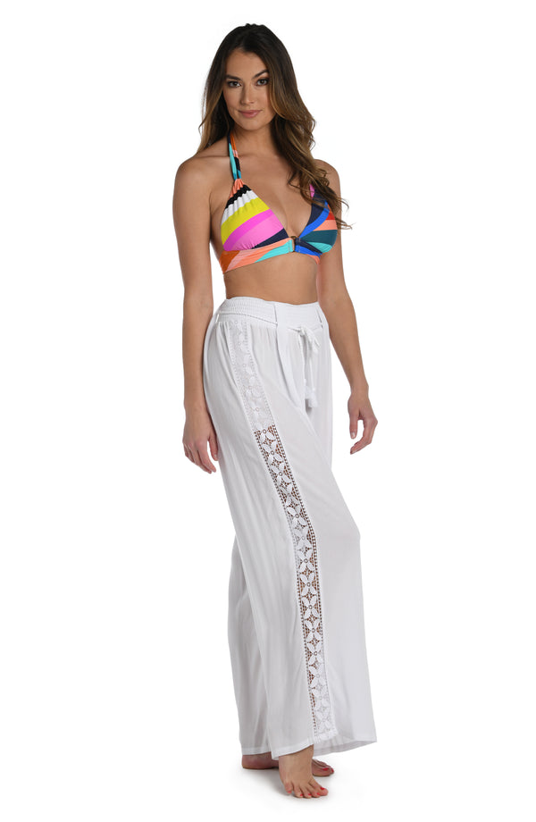 la blanca Coastal Covers Palazzo Pant - White - FINAL SALE