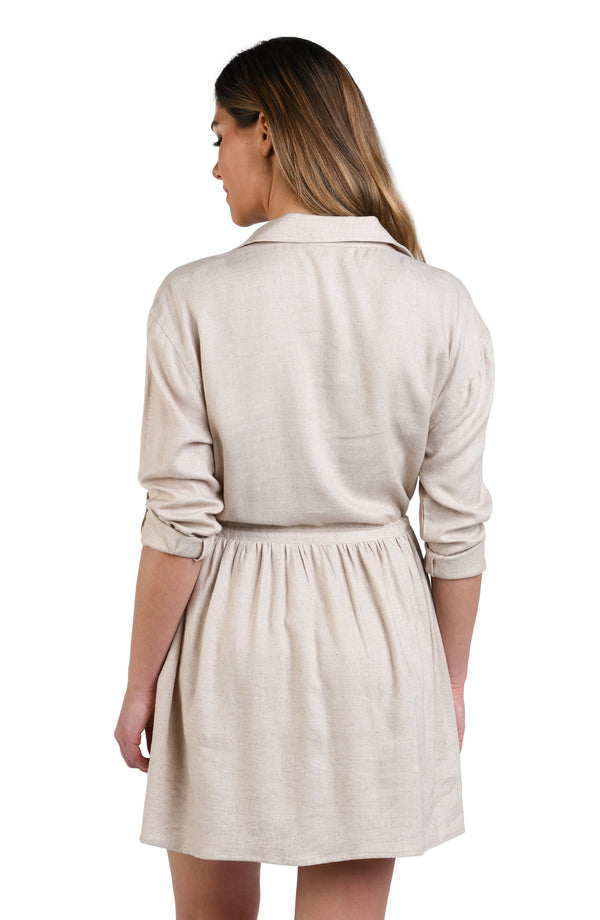 La Blanca Delphine Coast Shirt Dress Cover Up - Taupe - FINAL SALE