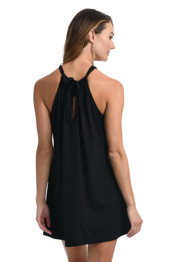 La Blanca Draped Darling High Neck Dress - FINAL SALE