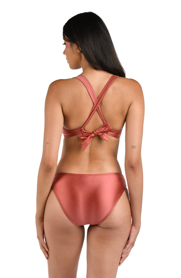 La Blanca Earth Goddess Draped Underwire Bikini Top - Sienna - FINAL SALE