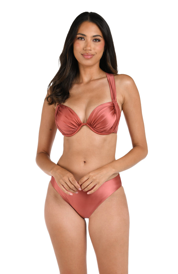 la blanca Earth Goddess Draped Underwire Bikini Top - Sienna - FINAL SALE