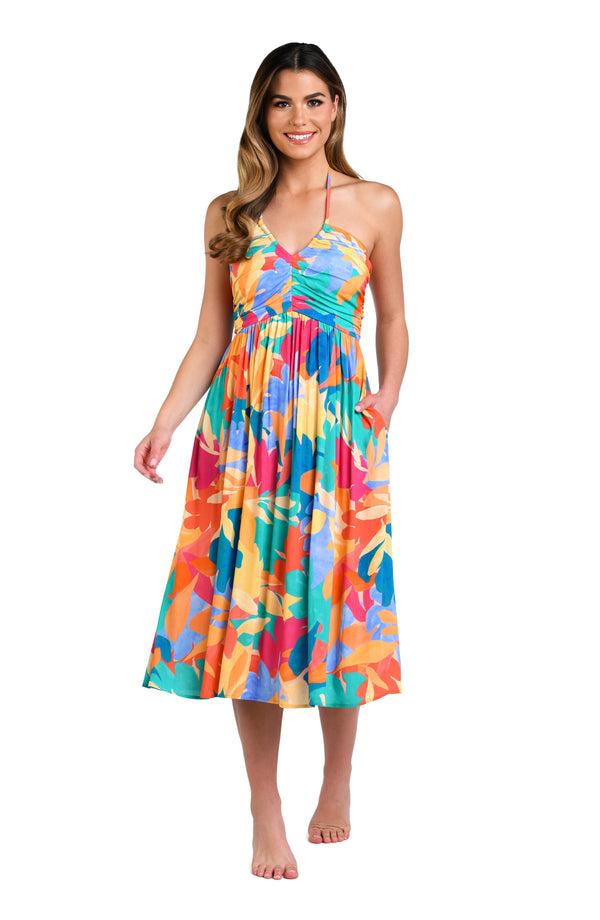 La Blanca Fantasy Resort Halter Midi Dress - FINAL SALE