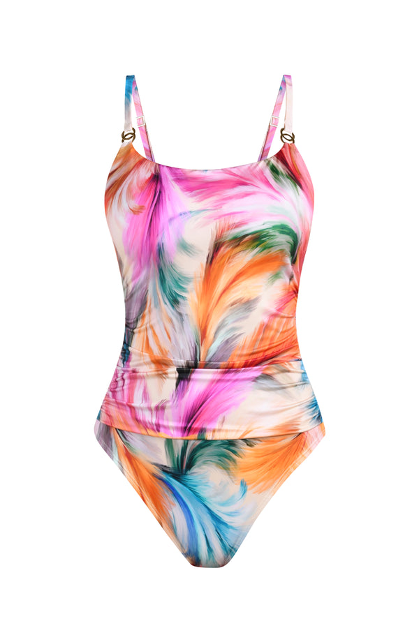 La Blanca Feathered Impressions Lingerie One Piece Swimsuit