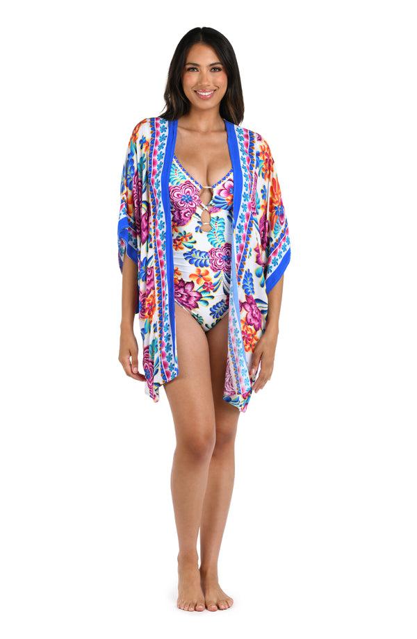 La Blanca Flor De Paradiso Kimono Cover Up - FINAL SALE