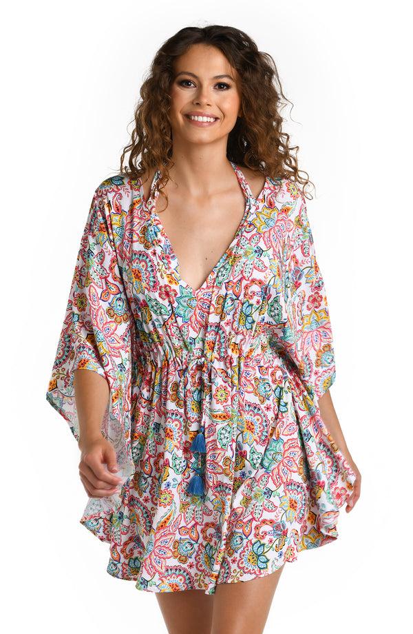 La Blanca Gypsy Soul V-Neck Caftan Cover Up - FINAL SALE