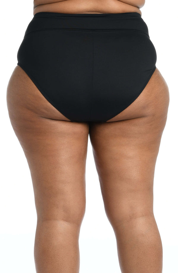 La Blanca Island Goddess High Waist Bottom - Black - FINAL SALE
