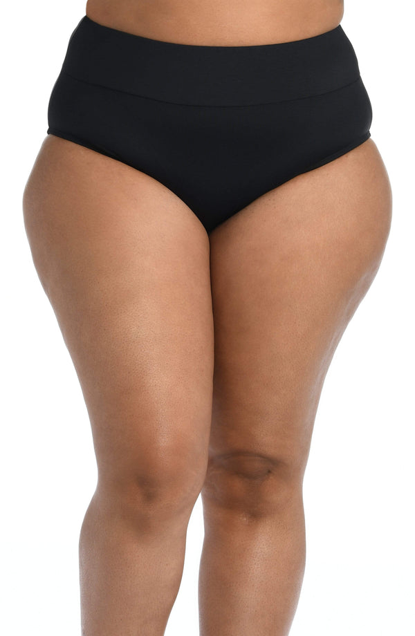 la blanca Island Goddess High Waist Bottom - Black - FINAL SALE