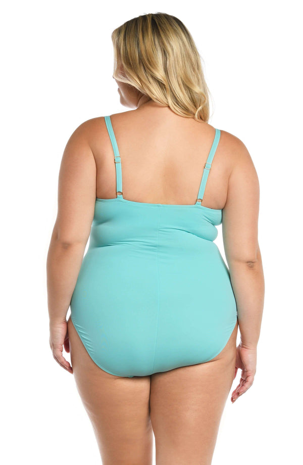 La Blanca Island Goddess Lingerie One Piece - Ice Blue - FINAL SALE