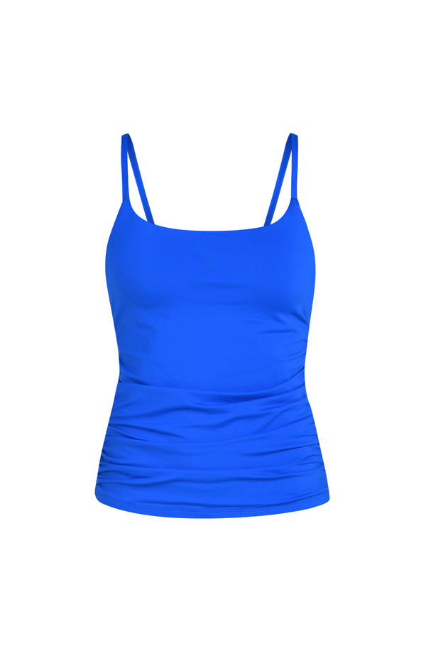La Blanca Island Goddess Lingerie Strap Tankini Top - Lapis