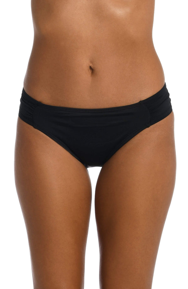 la blanca Island Goddess Side Shirred Hipster Bottom - Black