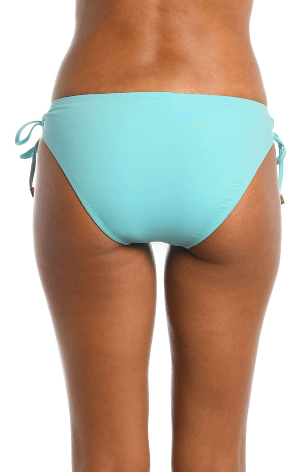 La Blanca Island Goddess Side Tie Hipster Bottom - Ice Blue - FINAL SALE