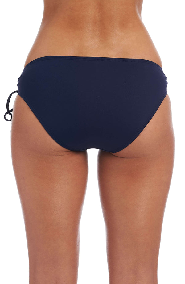 La Blanca Island Goddess Side Tie Hipster Bottom - Indigo - FINAL SALE