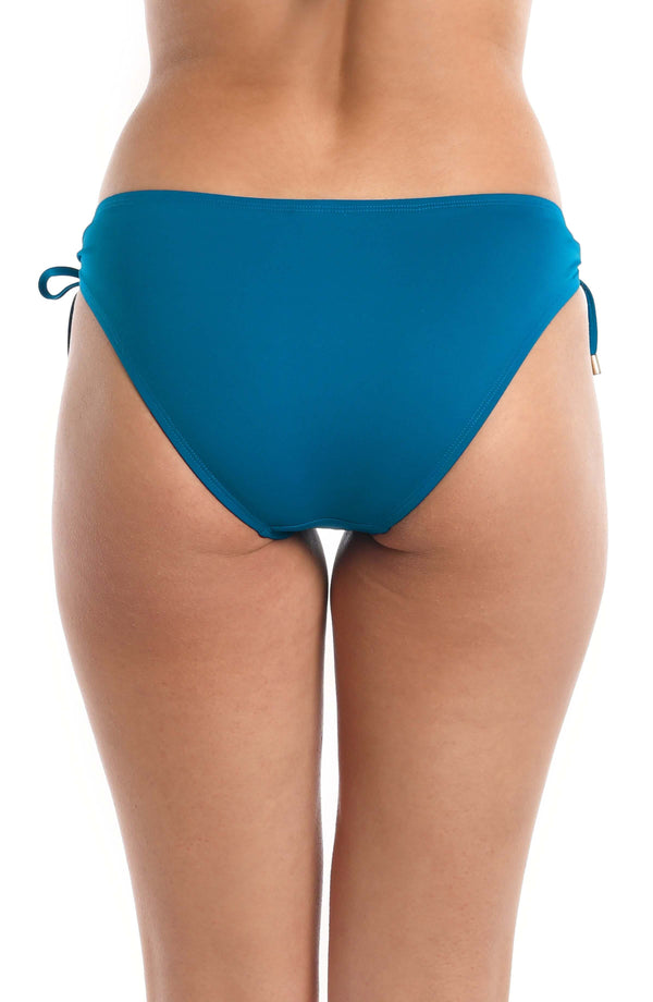 La Blanca Island Goddess Side Tie Hipster Bottom - Ocean - FINAL SALE