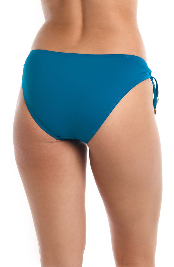La Blanca Island Goddess Side Tie Hipster Bottom - Ocean - FINAL SALE
