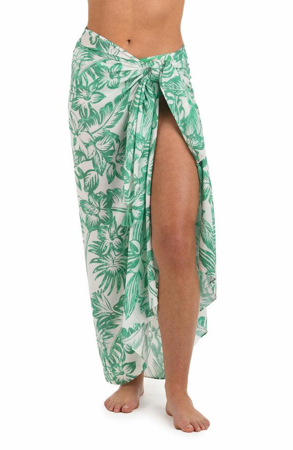la blanca Batiki Balinese Pareo Wrap Cover Up
