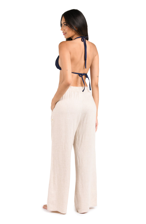 La Blanca Delphine Coast Beach Pant Cover Up - Taupe