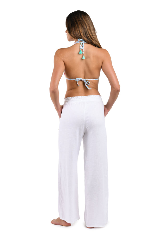 La Blanca Delphine Coast Beach Pant Cover Up - White