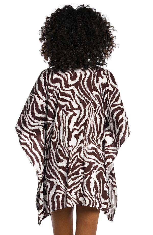 La Blanca Fierce Lines V-Neck Caftan - FINAL SALE