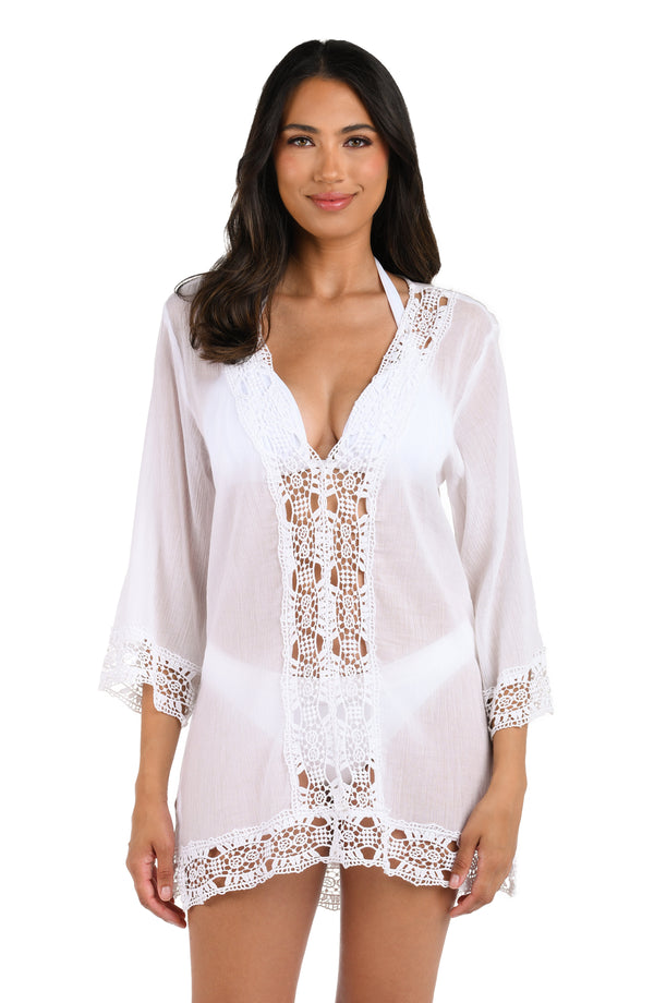 La Blanca Island Fare V-Neck Tunic - FINAL SALE