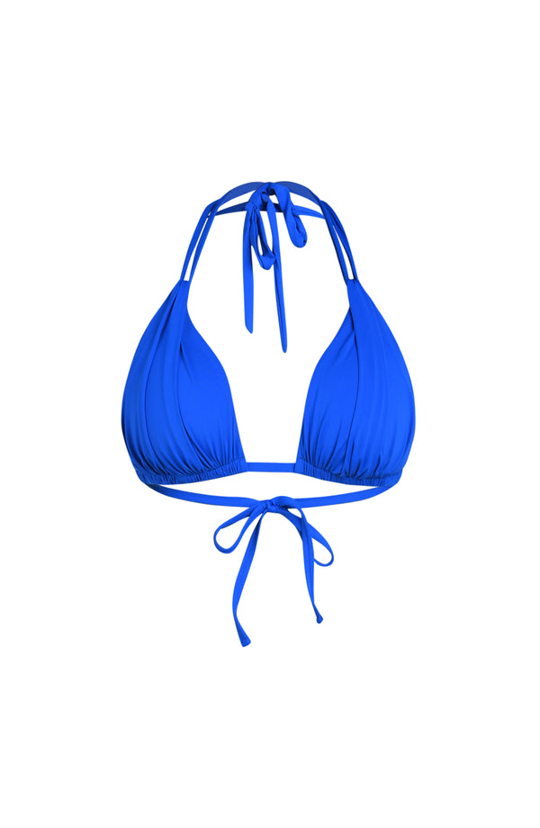 La Blanca Island Goddess Halter Triangle Top - Lapis