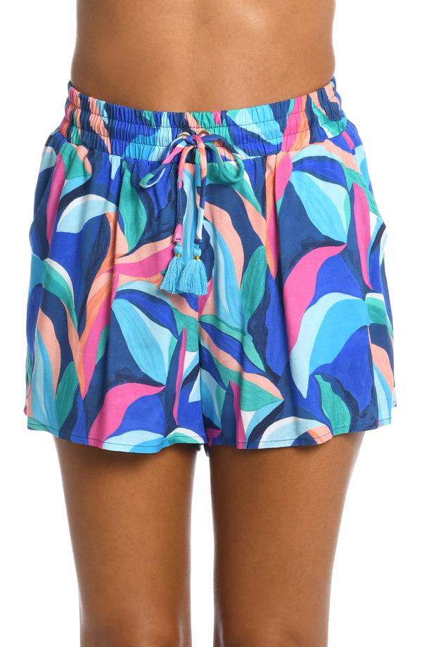 La Blanca Painted Leaves Beach Shorts - FINAL SALE