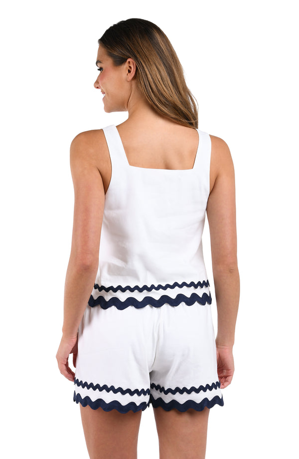 La Blanca Poolside Chic Square Neck Tank Top