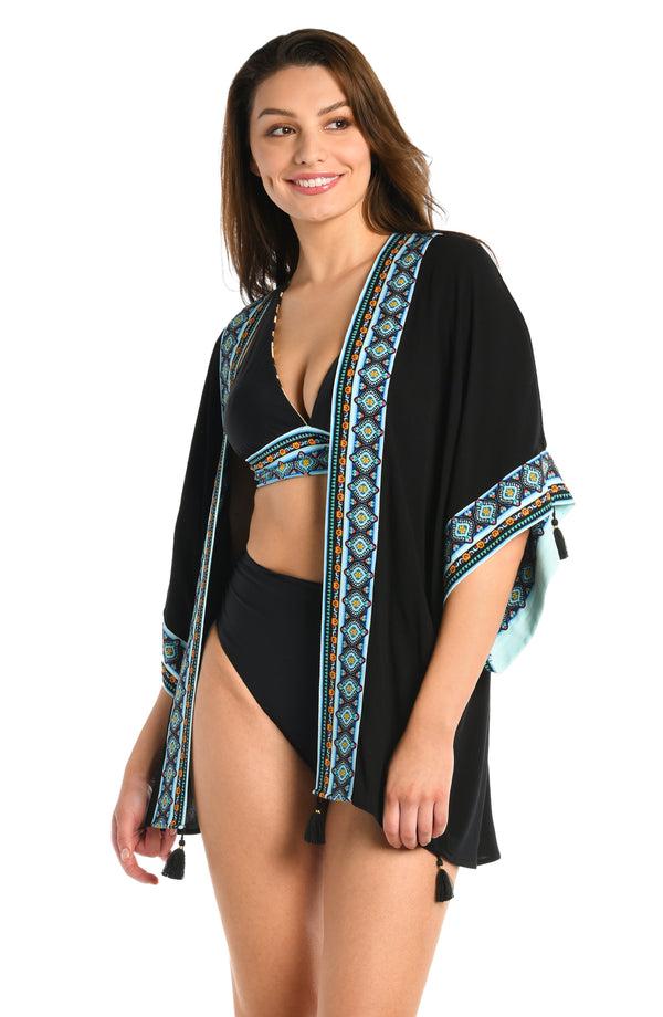 la blanca Running Wild Kimono Cover Up - FINAL SALE