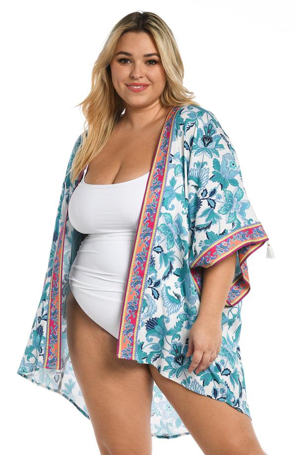 la blanca Santorini Sun Kimono - FINAL SALE
