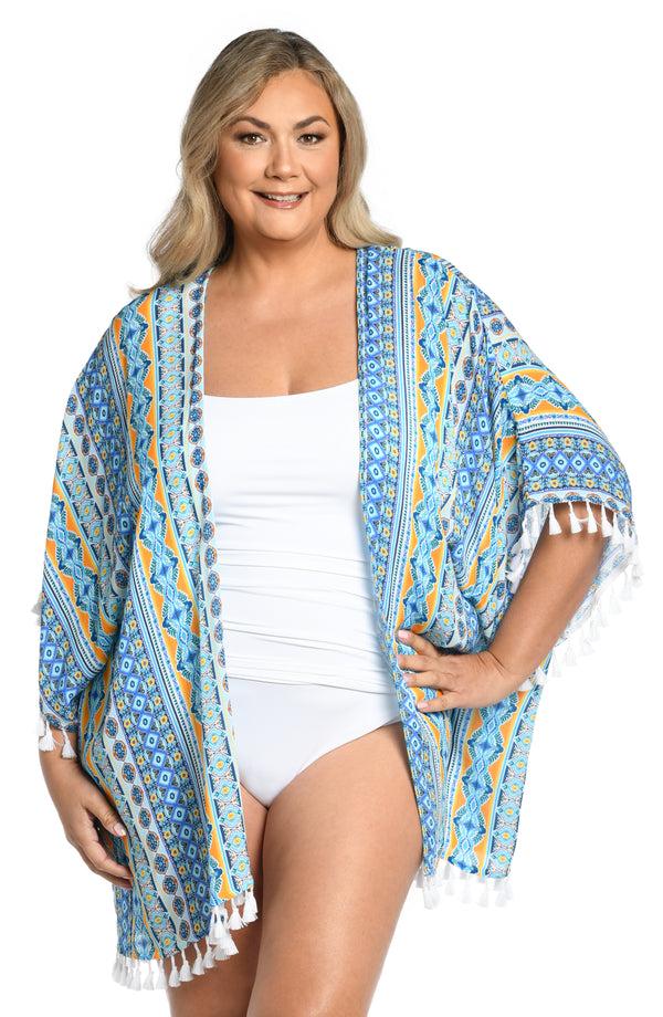 La Blanca Scarf City Kimono - FINAL SALE