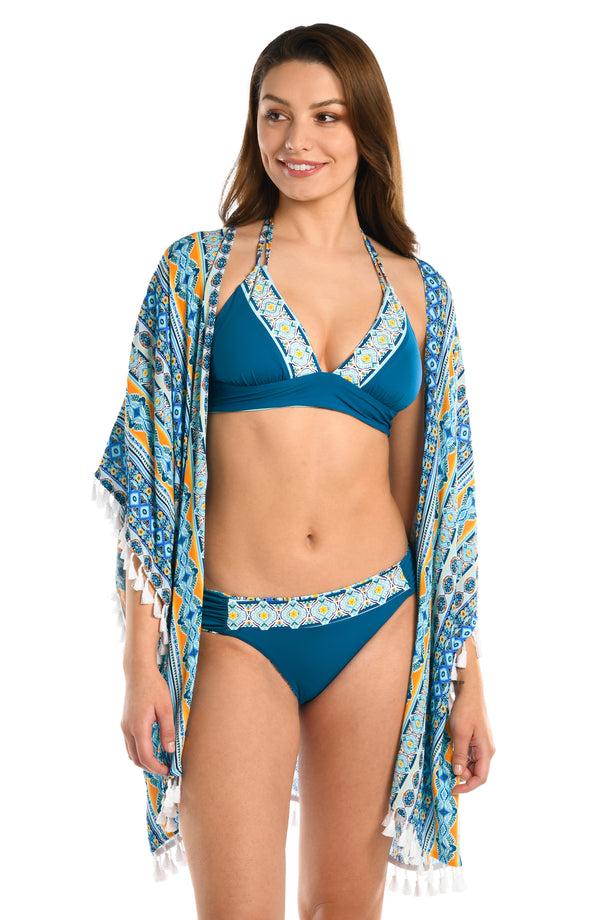 la blanca Scarf City Kimono - FINAL SALE